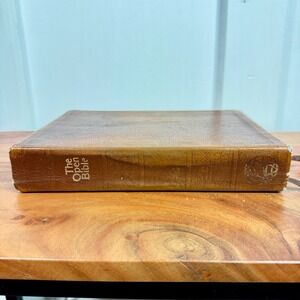The Open Bible NASB New American Standard 1978 Thomas Nelson Brown Leather VTG